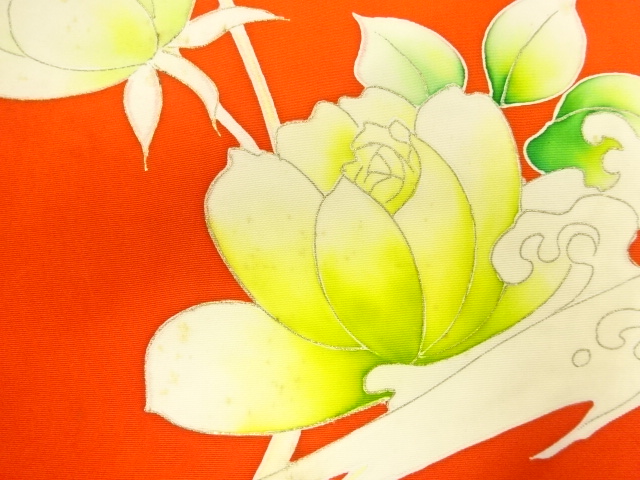 アンティーク　塩瀬花模様名古屋帯